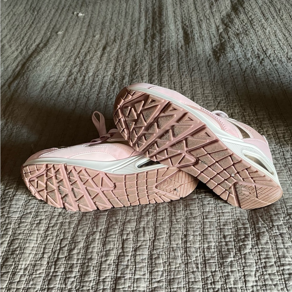 Skechers Pink and Gold Kids Sneakers - Picture 5 of 6